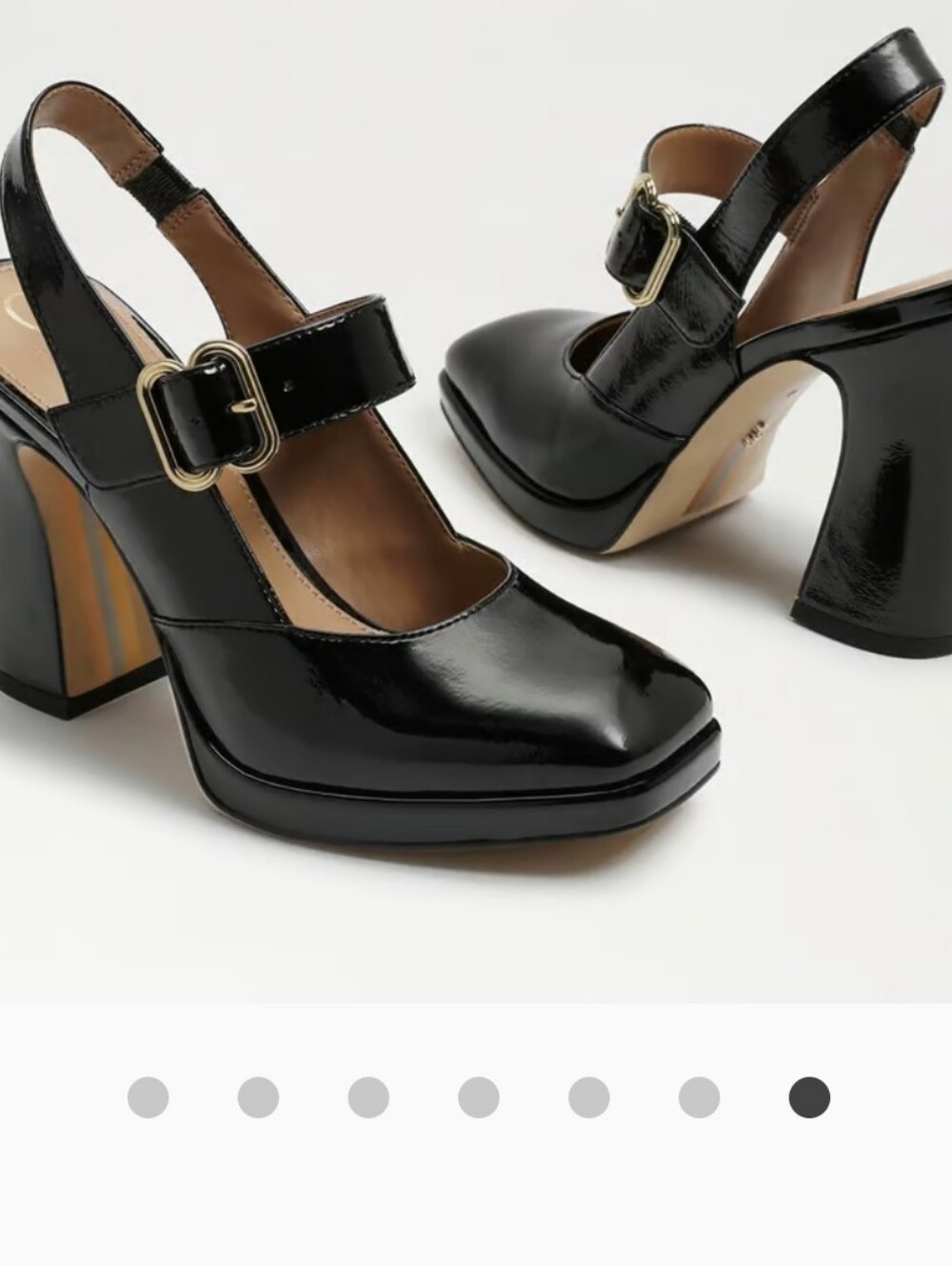 Sam Edelman Black  Slingback Mary Jane Heels with Buckle